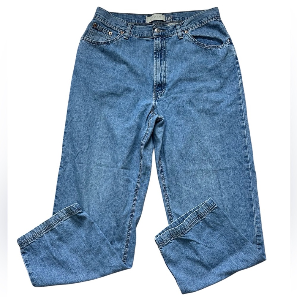Vintage Early 90s GAP Relaxed Fit Light Blue Jeans Made in USA 100% Cotton SZ 14